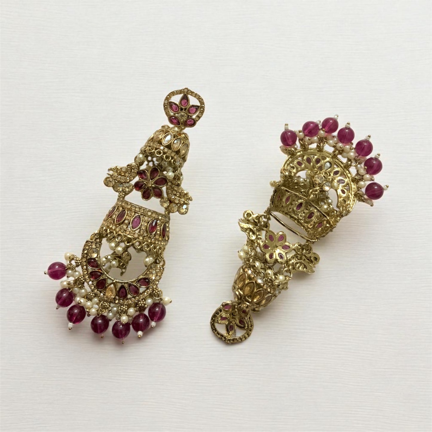 Rani Pink Jhumar Chandbali
