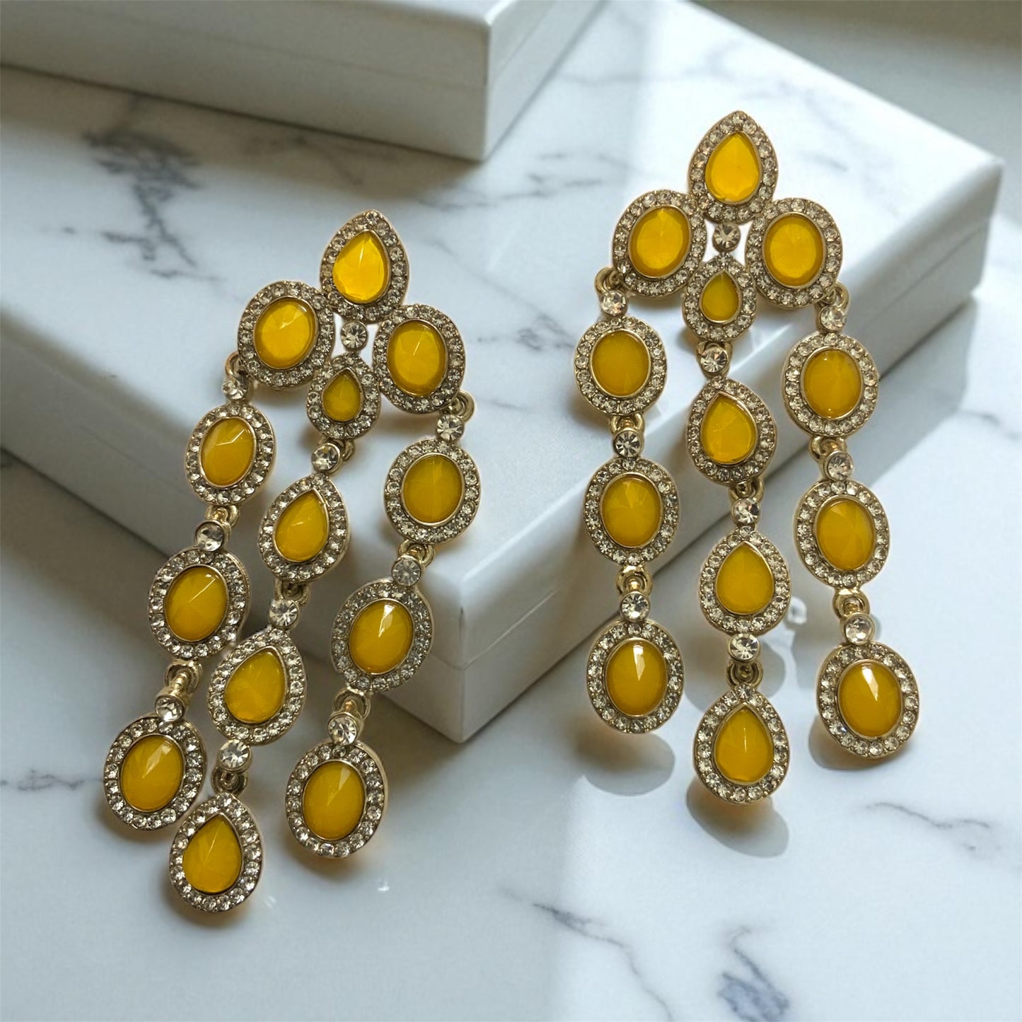 Yellow Diamond Stone Dangler