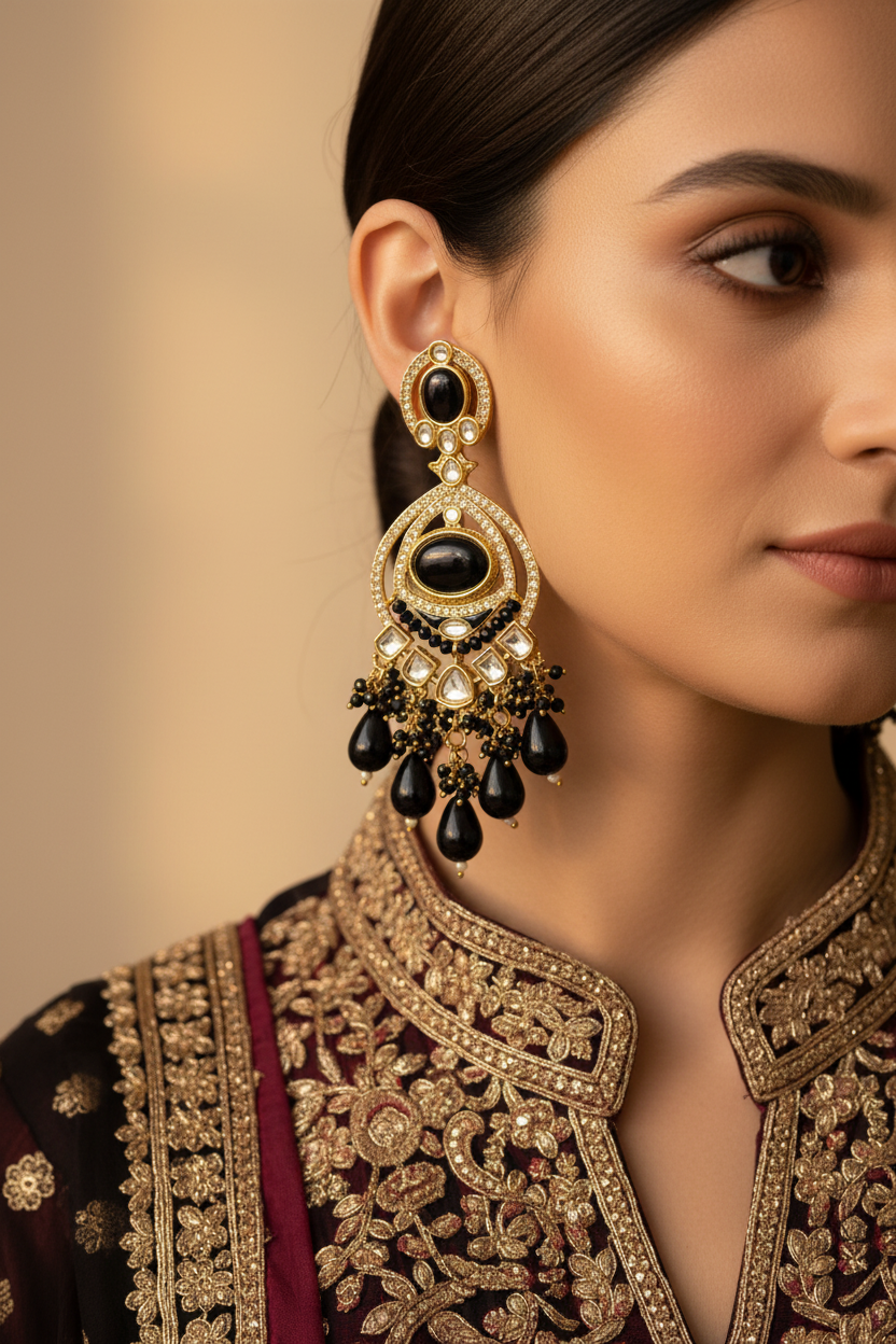 Black Rani Chandbali