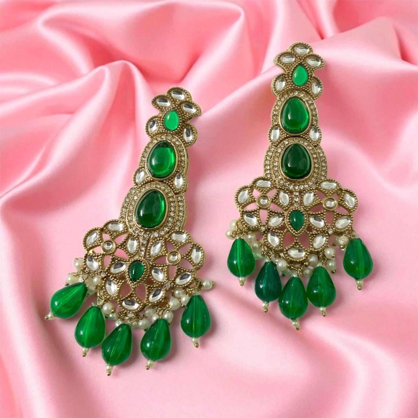 Emerald Green Designer Chandbali