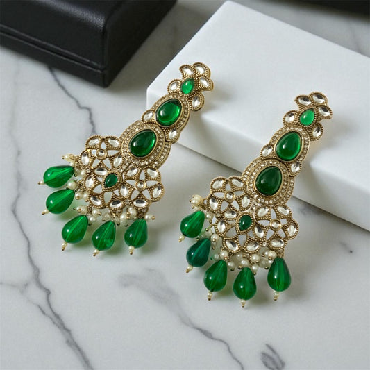 Emerald Green Designer Chandbali