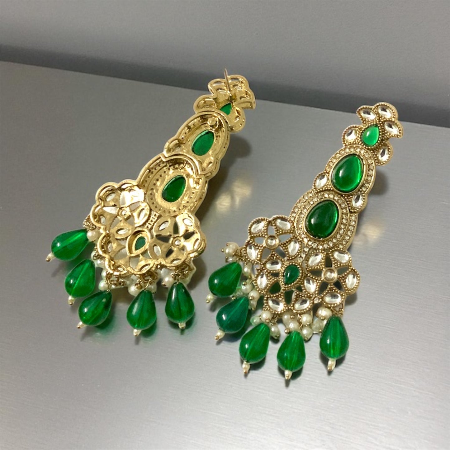 Emerald Green Designer Chandbali
