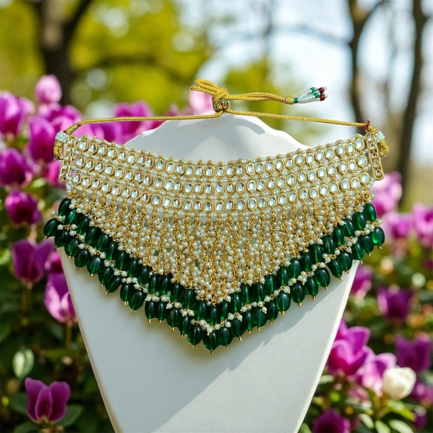 Emerald Green CHOKER Jewellery Set