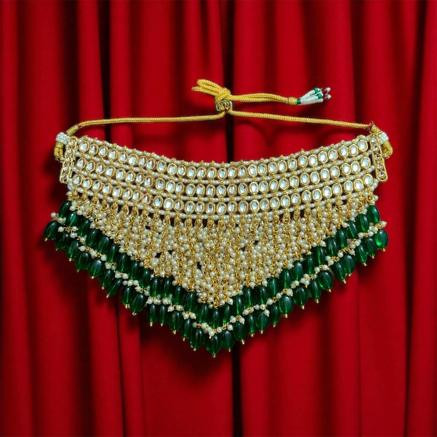 Emerald Green CHOKER Jewellery Set