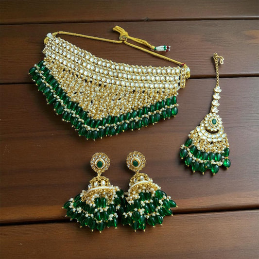 Emerald Green CHOKER Jewellery Set