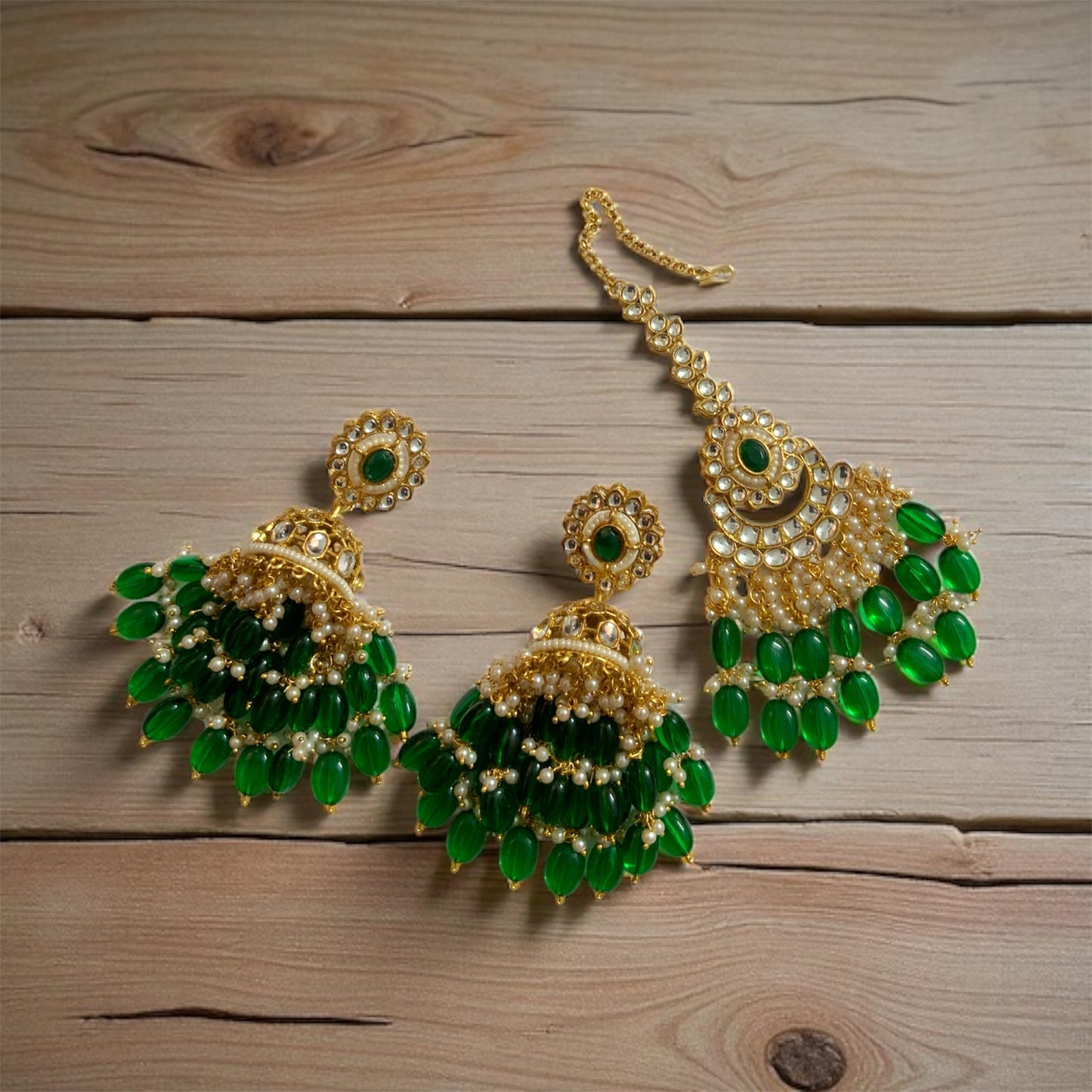 Emerald Green CHOKER Jewellery Set