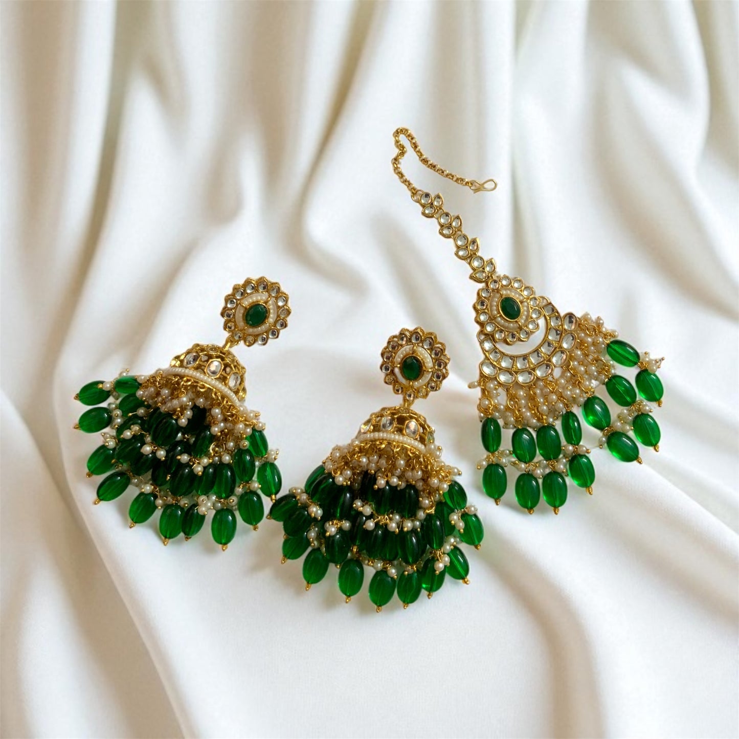 Emerald Green CHOKER Jewellery Set