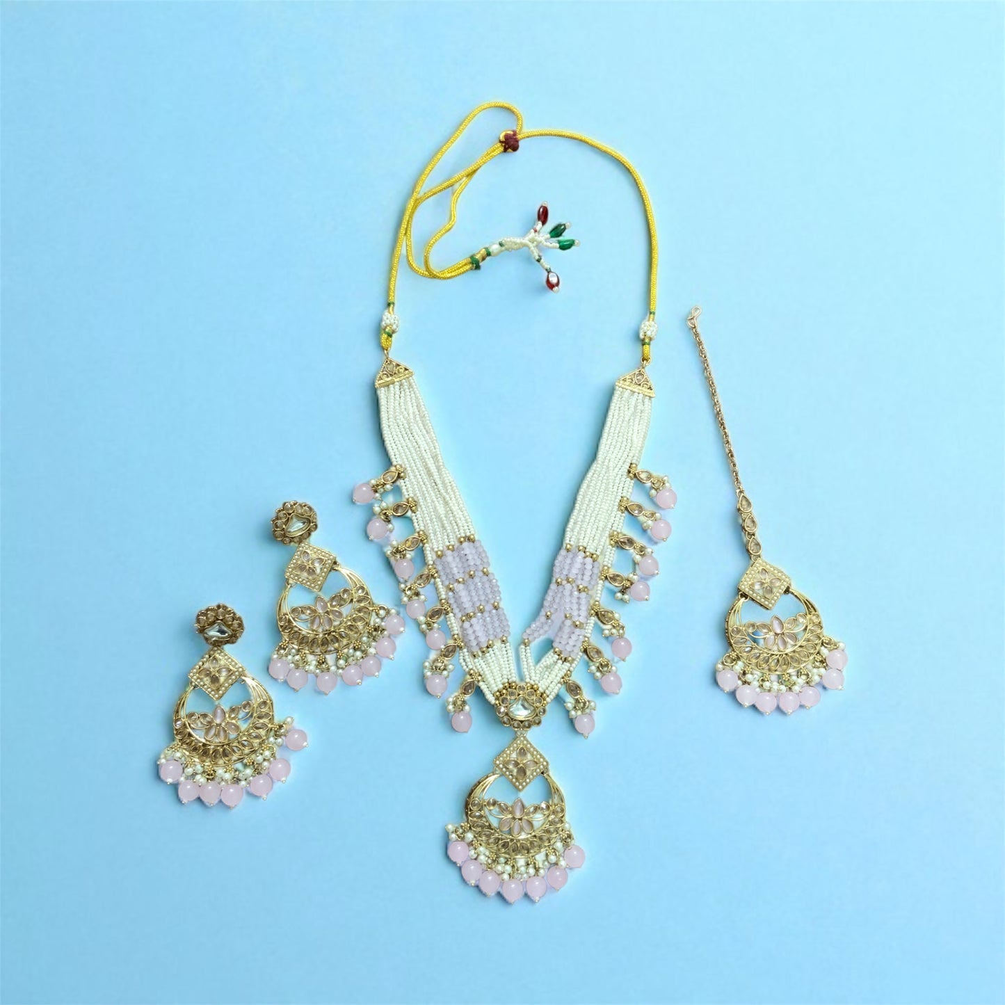 Lavender Kundan Jewellery Set
