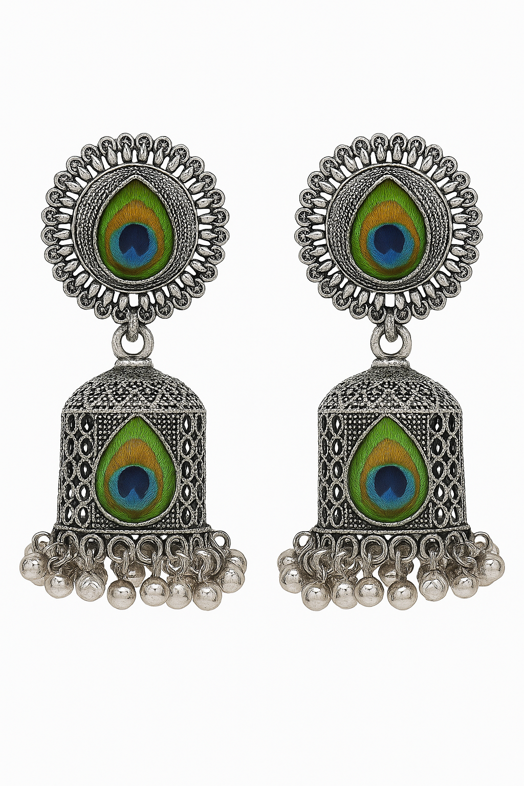 Peacock Leaf Jhumka