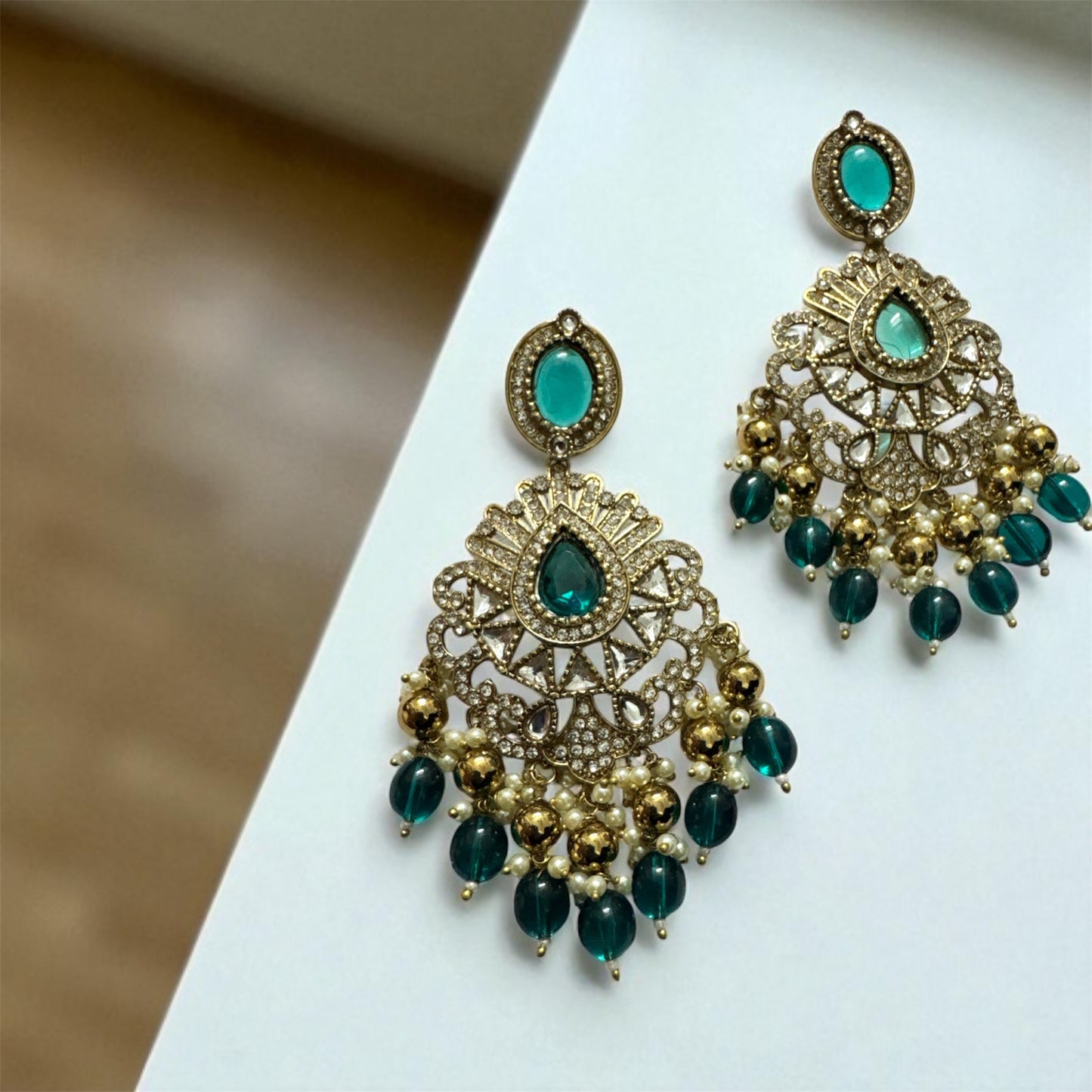 Devi SeaBlue Chandbali