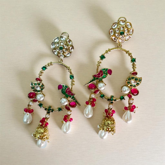 Parrot Multicolour Chandbali