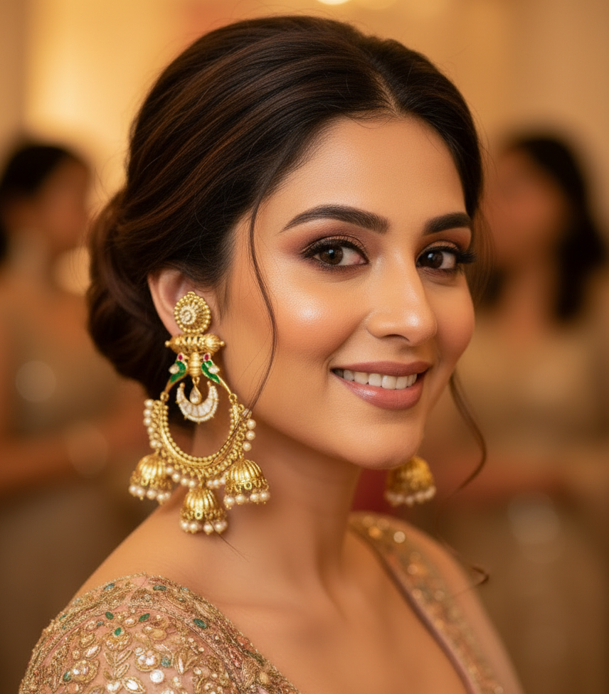 Golden Panchi Chandbali