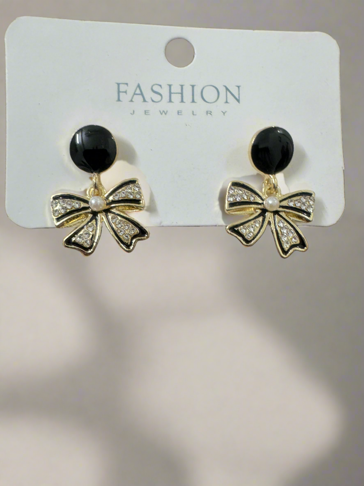 Black Bow Party Wear Earrings