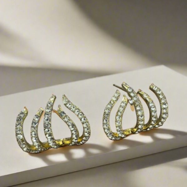 Golden-White Diamond Embeded Earcuff