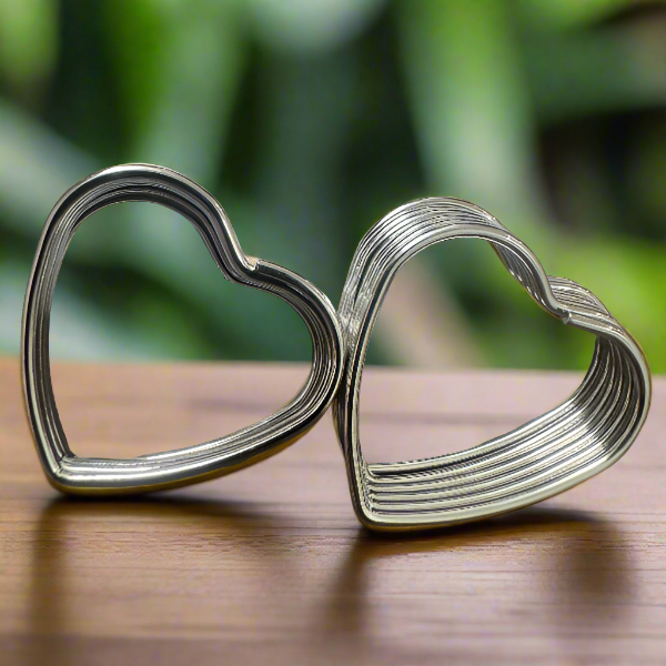 Sliver Multilayer Heart-Shaped Earrings
