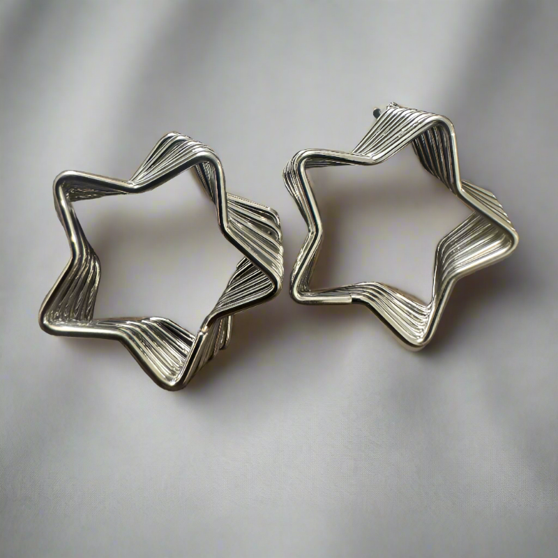 Sliver Star Light Earrings