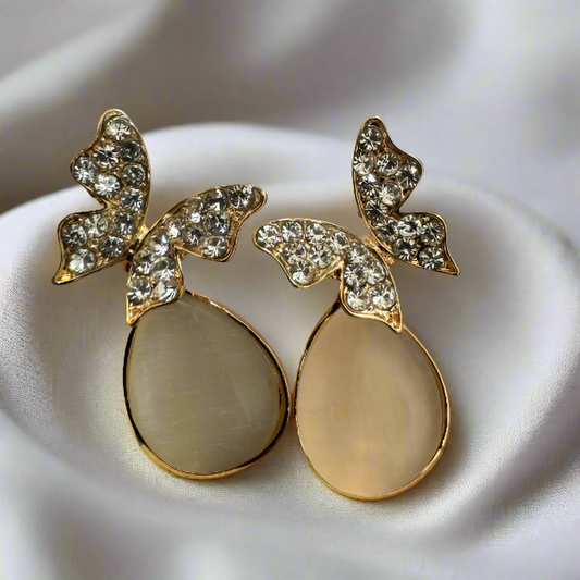 Monalisa Stone Butterfly Drop Earrings