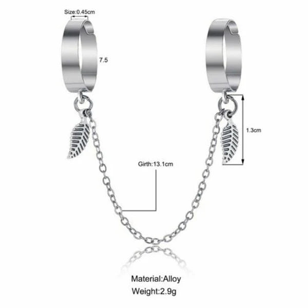 Sliver Leaf Chain Rings