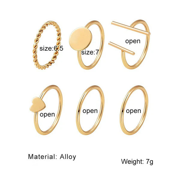 Cocktail Mix Set of 6 Rings