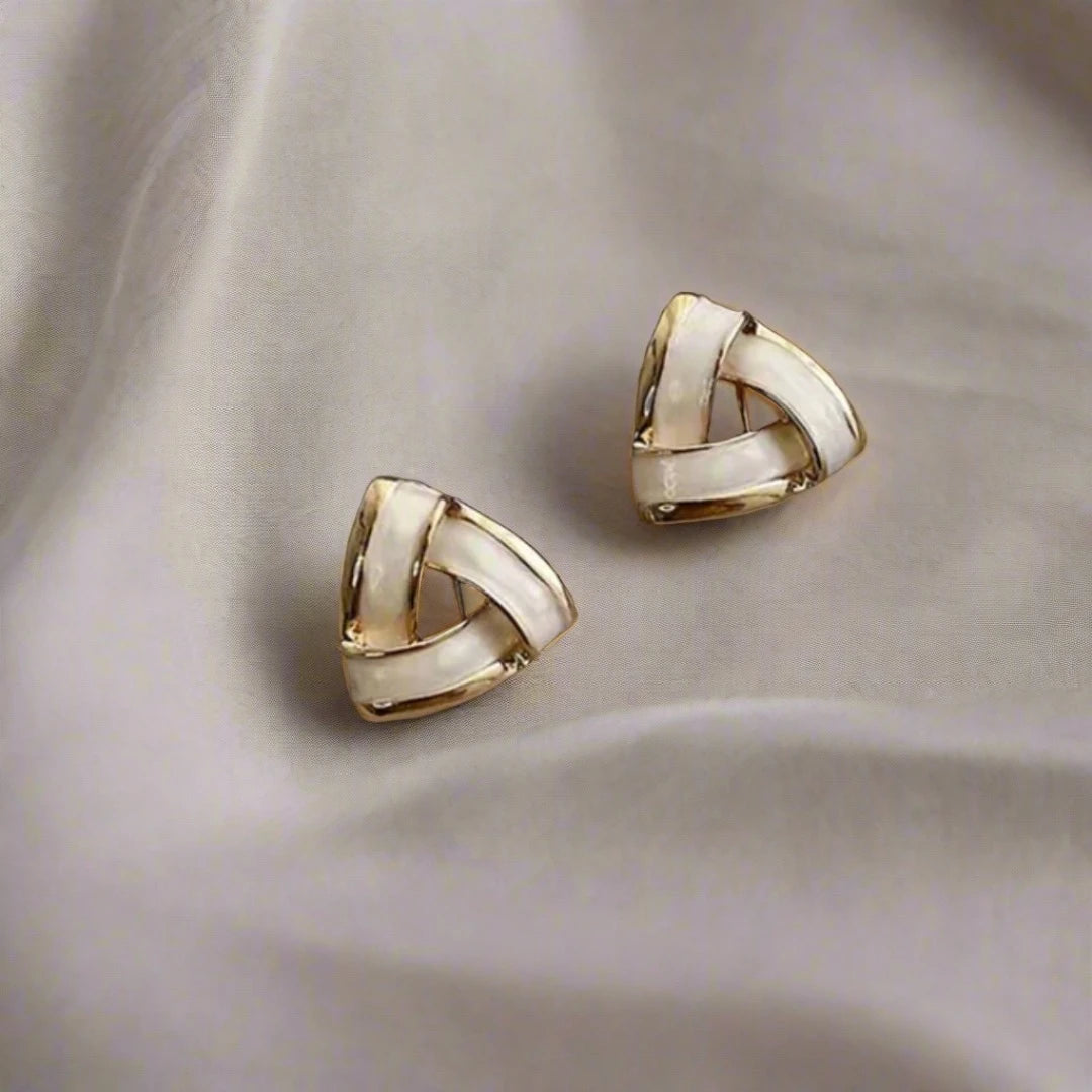 White Triangular Shaped Studs