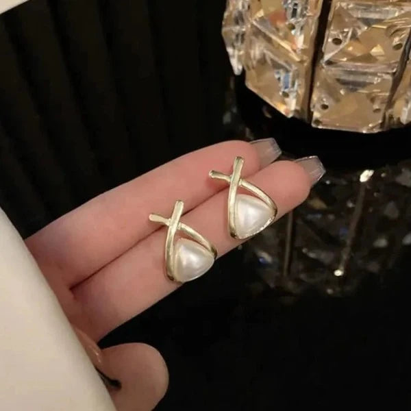 Pearl Heart Shape Earrings