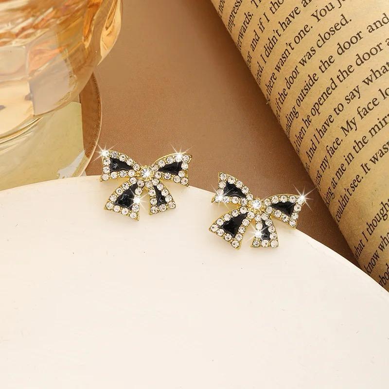 Black Bow Party Wear Studs