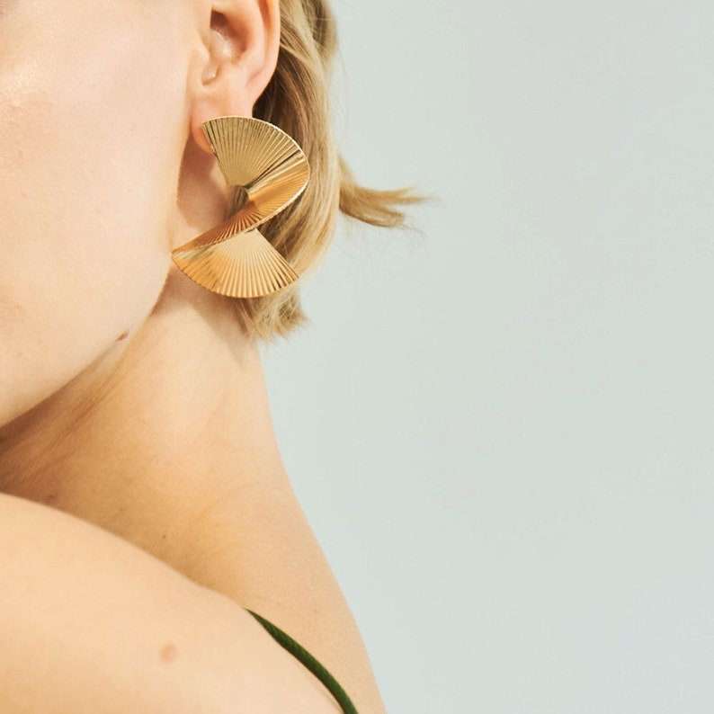 Golden Twisted Earrings