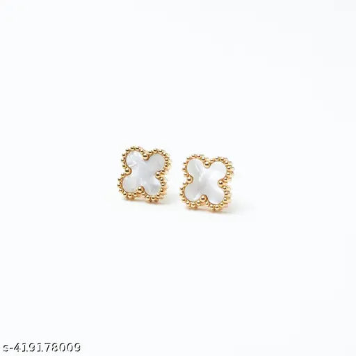 White Clover Earrings