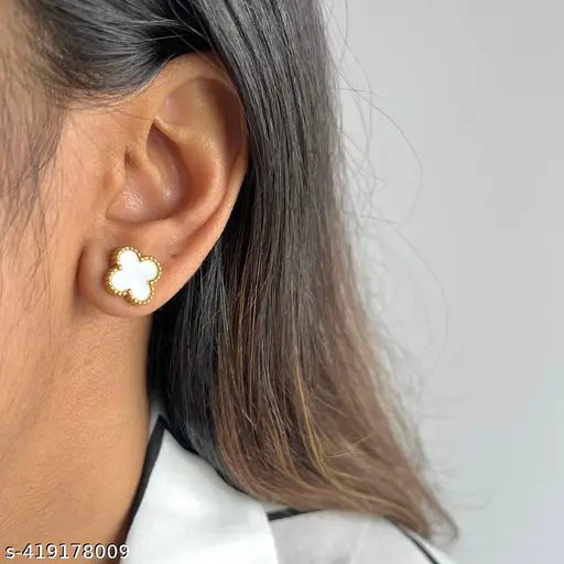 White Clover Earrings
