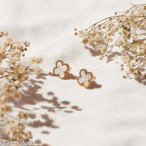 White Clover Earrings