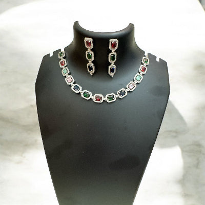 Multi Colour Zirconia Jewellery Set