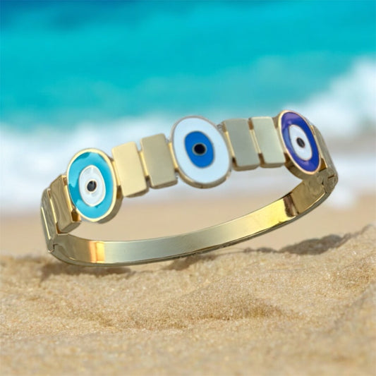 Evil Eye Stainless Steel Bracelet