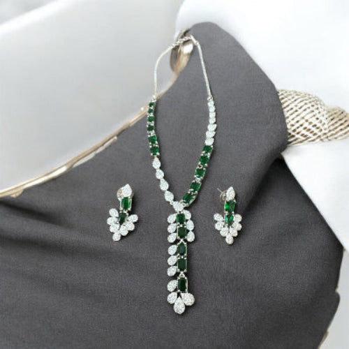 Emerald Green Zirconia Jewellery Set
