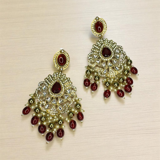 Devi Red Chandbali