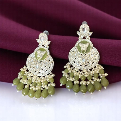 Mehandi Green Chandbali