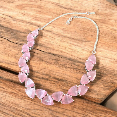 Pink Cubic Zirconia Jewellery Set