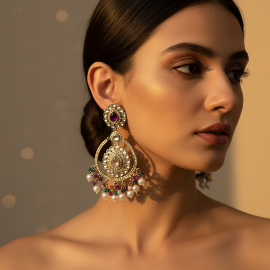 DeepPurple Unique Chandbali