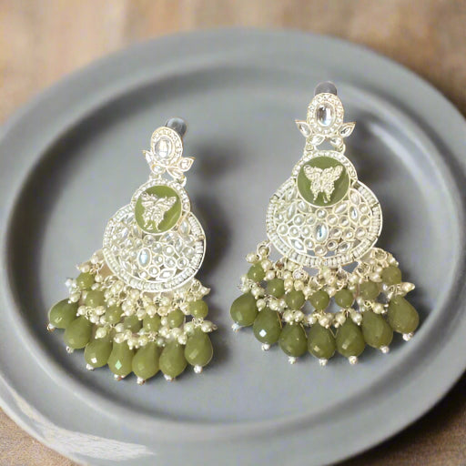 Mehandi Green Chandbali