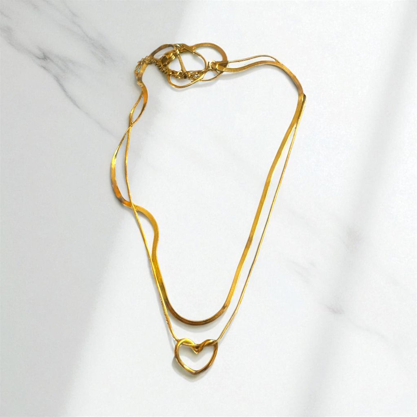 2 Layer Heart Necklace