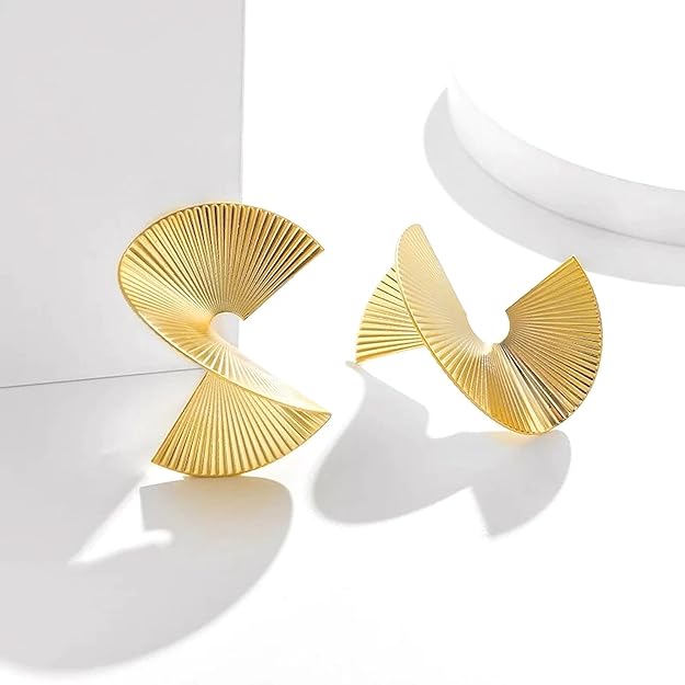 Golden Twisted Earrings