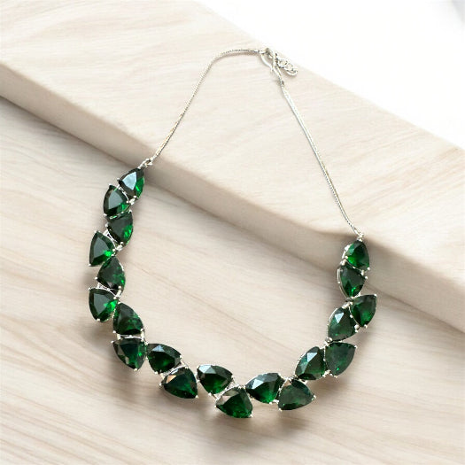 Emerald Green Cubic Zirconia Jewellery Set