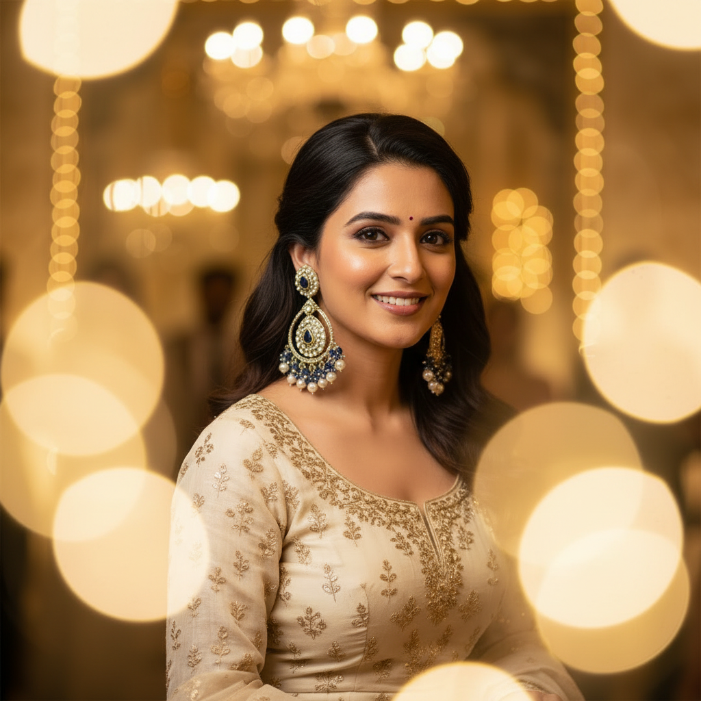 Navy Blue Aliya Chandbali