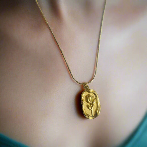 Golden Rose Necklace