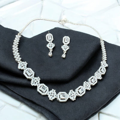 Sliver Zirconia Jewellery Set