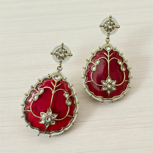 Shilpa Red Chandbali