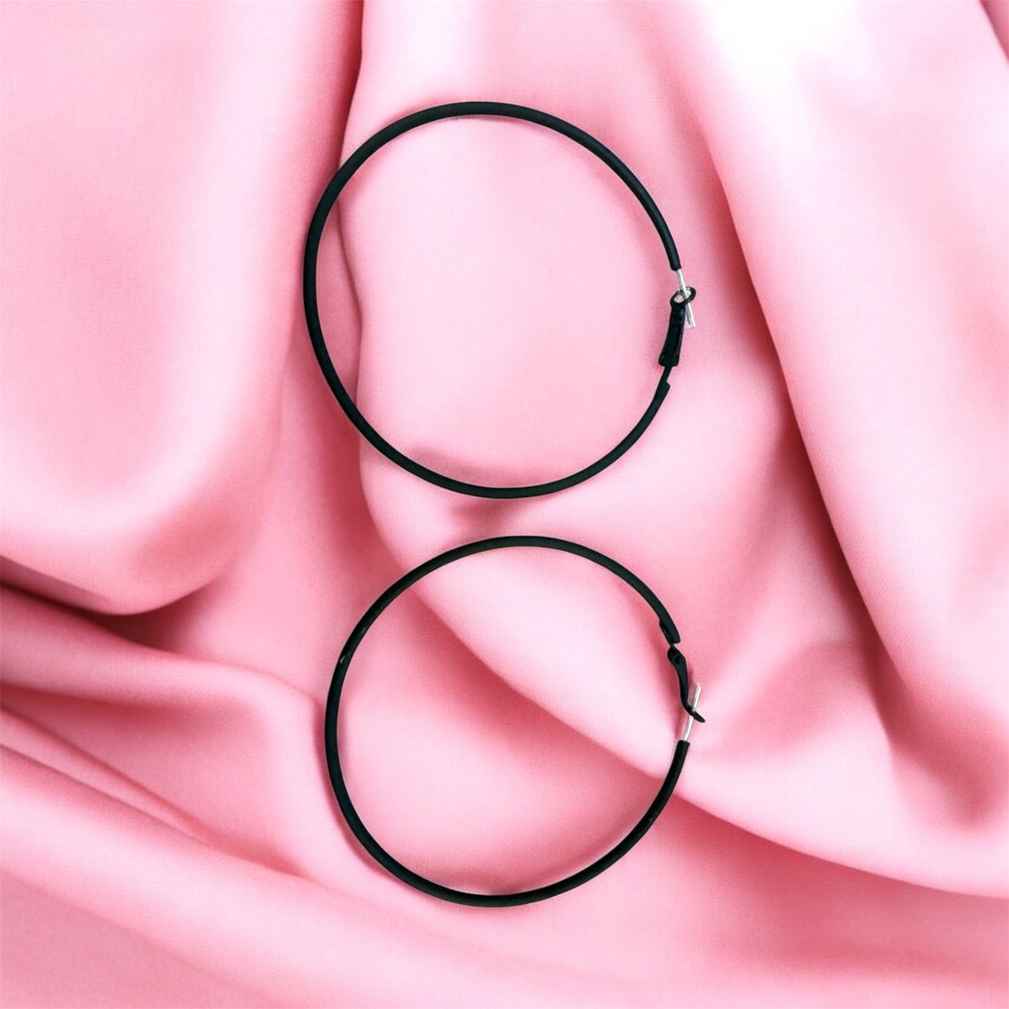 Black Hoop Earrings