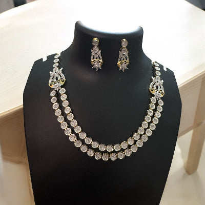 Two layer Sliver Zirconia Jewellery Set