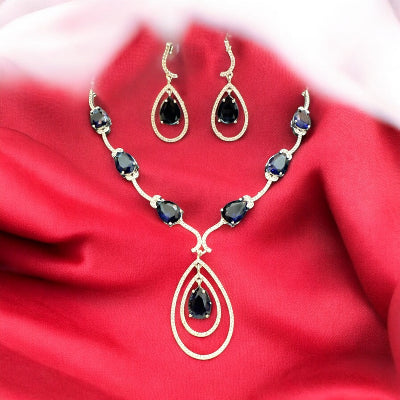 Blue Zirconia Jewellery Set