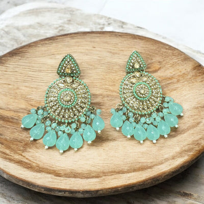 Turquoise Green Chandbalis