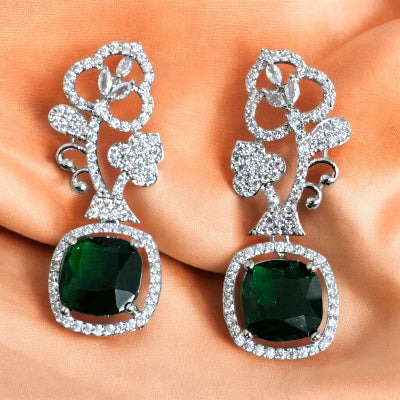 EMERALD GREEN ZIRCONIA DANGLERS